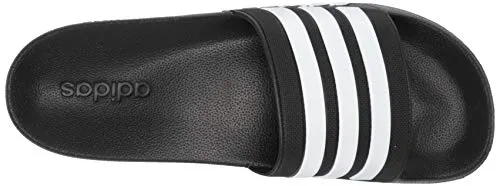 adidas Men's Adilette Shower Slides, Black/White/White, 13