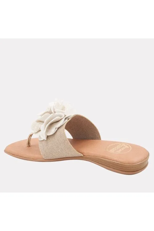 André Assous Nara Featherweights ™ Elastic Flip Flop AA4NRA53 | Beige/Platino