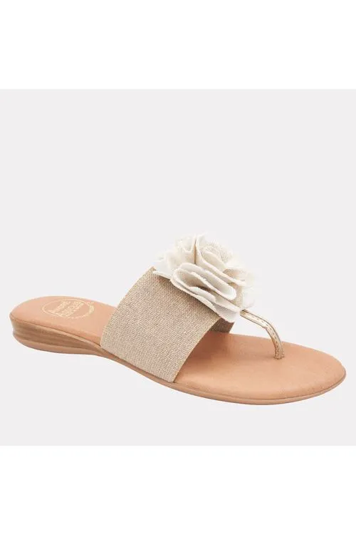 André Assous Nara Featherweights ™ Elastic Flip Flop AA4NRA53 | Beige/Platino