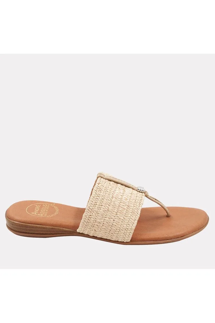 André Assous Nice Raffia Featherweights ™ Woven Flip Flop Sandals | Natural | Clearance Final Sale