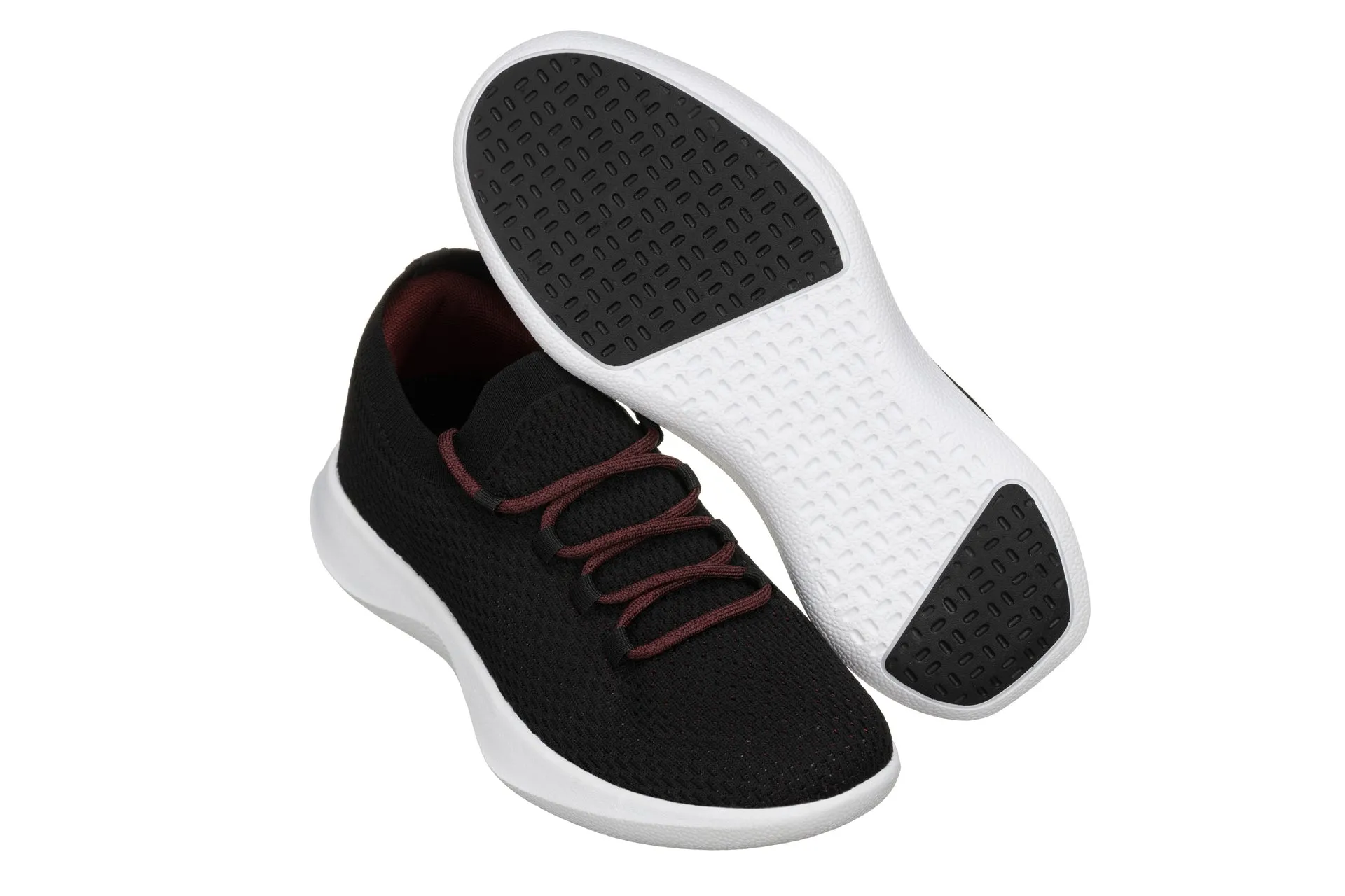 CALTO - Q085 - 2.4 Inches Taller (Black/Red) - Ultra Lightweight Sneakers