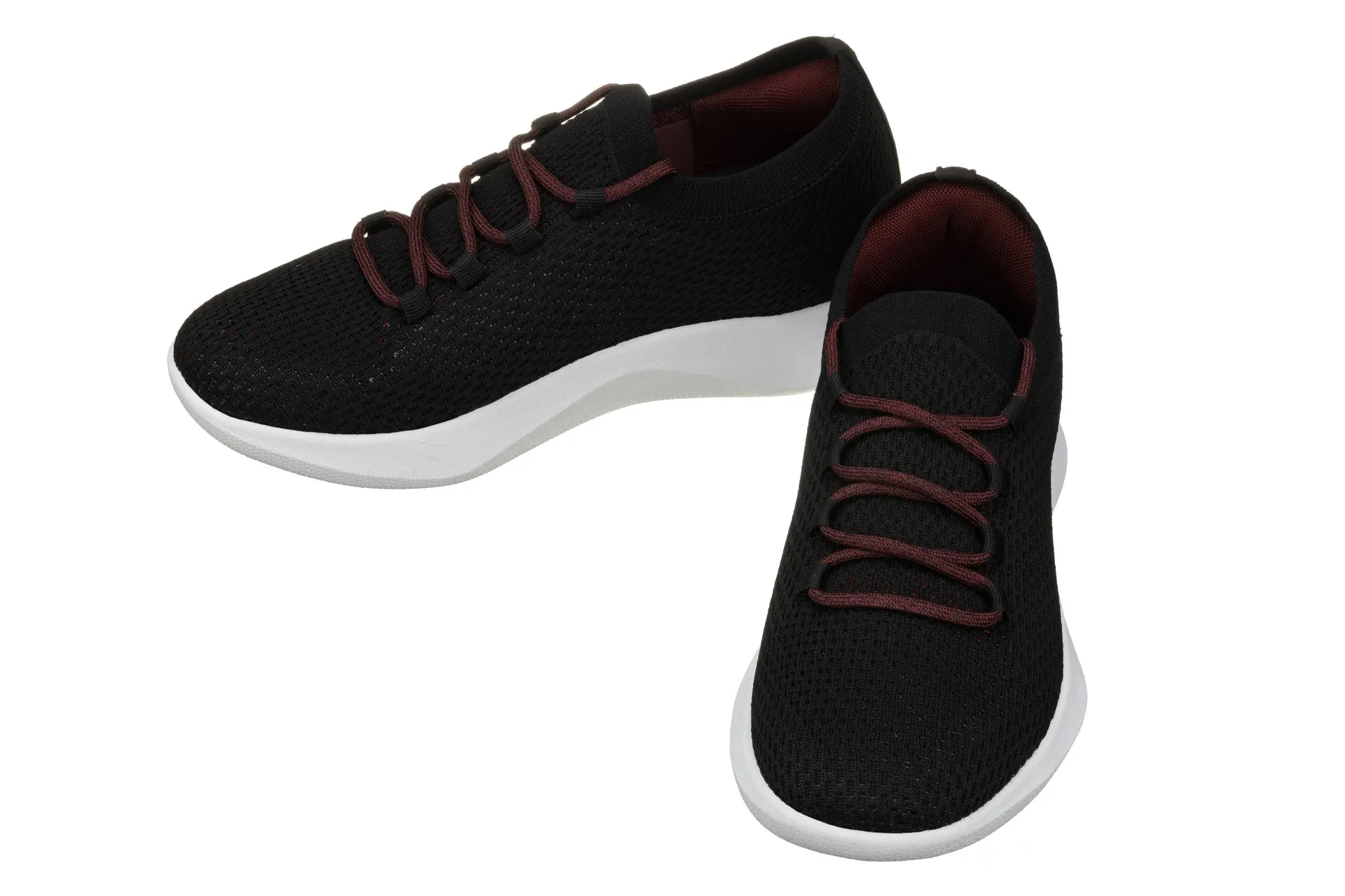 CALTO - Q085 - 2.4 Inches Taller (Black/Red) - Ultra Lightweight Sneakers