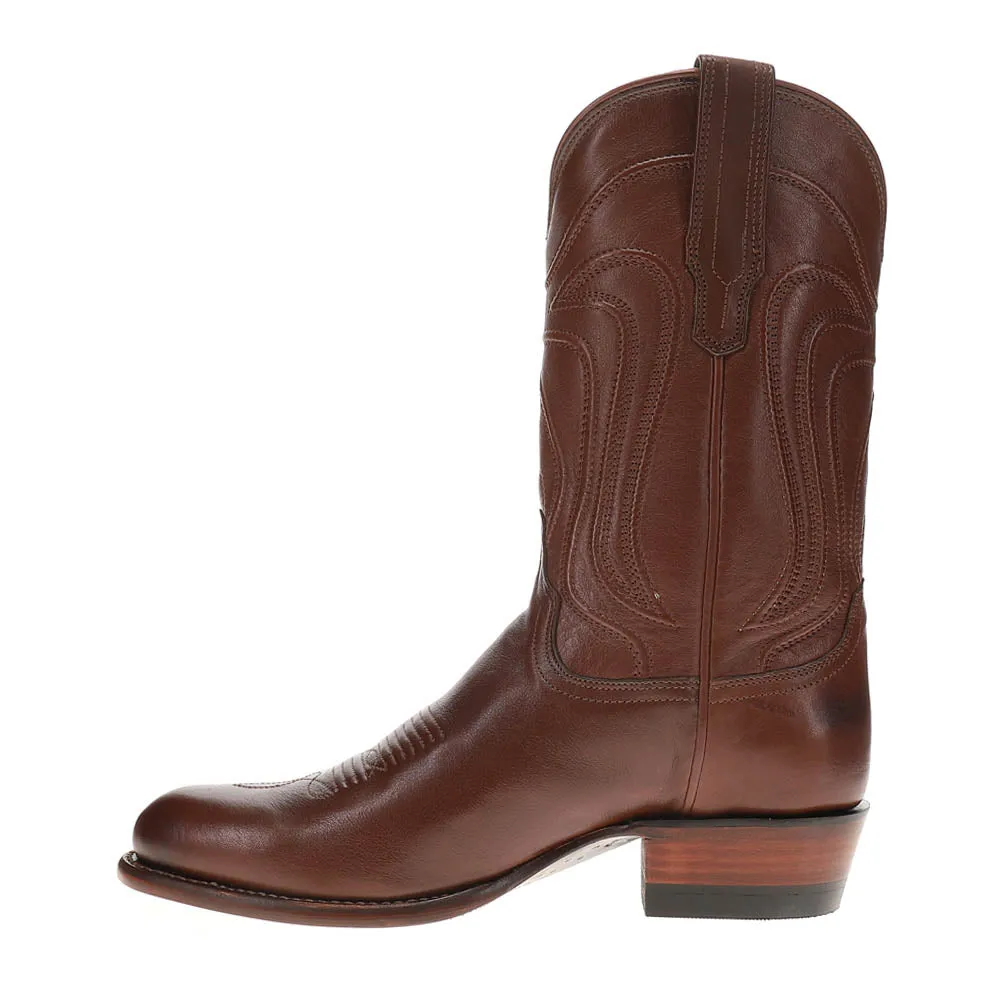 Cartwright Embroidered Round Toe Pull On Cowboy Boots