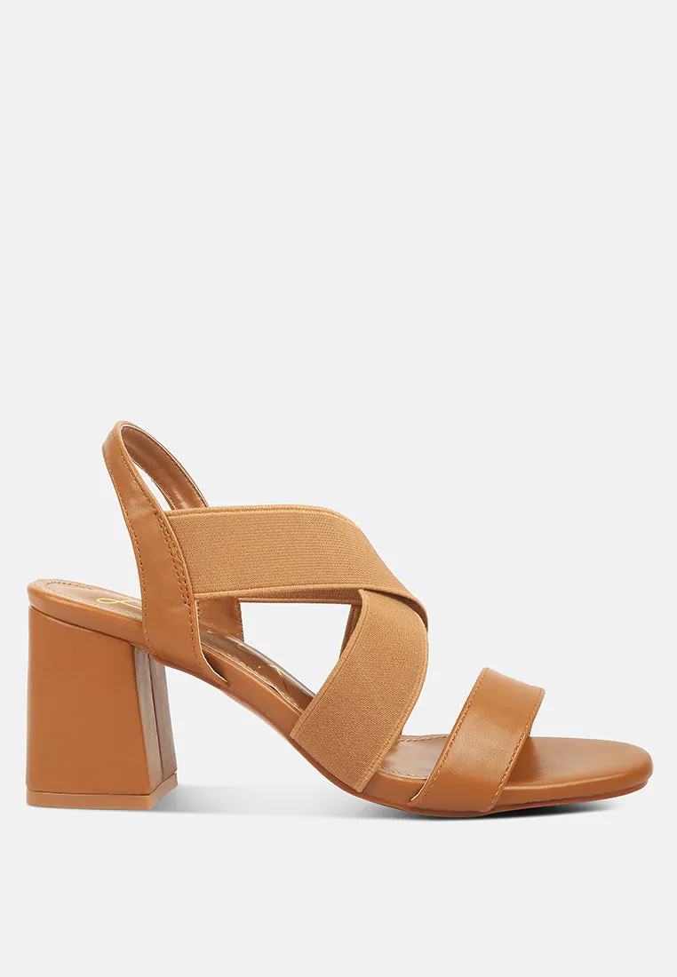 comfortable straps block heel sandals by London Rag