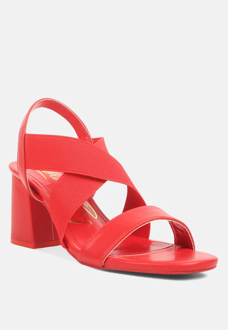 comfortable straps block heel sandals by London Rag