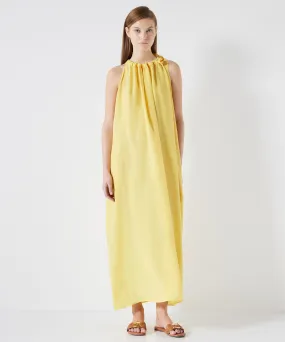 Ipekyol Comfortable Cut Cupro Dress Yellow