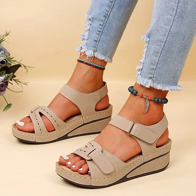 Ladies Comfortable Flat Open Toe Beach Shoes