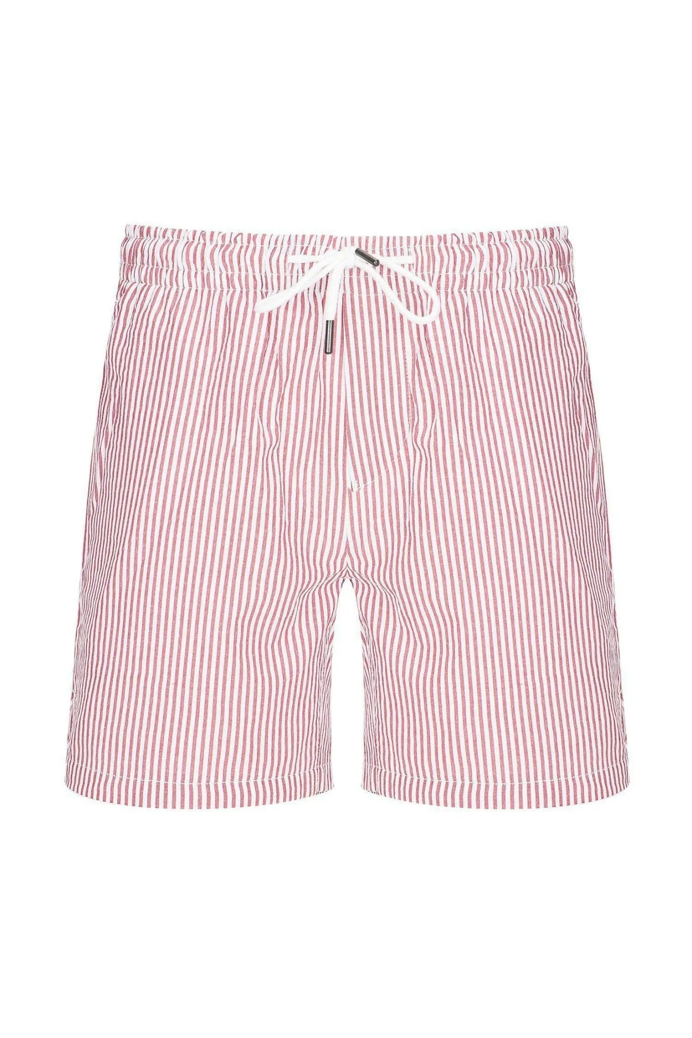 Lightweight Striped Shorts - Burgundy