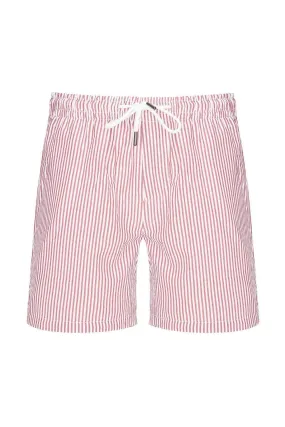 Lightweight Striped Shorts - Burgundy