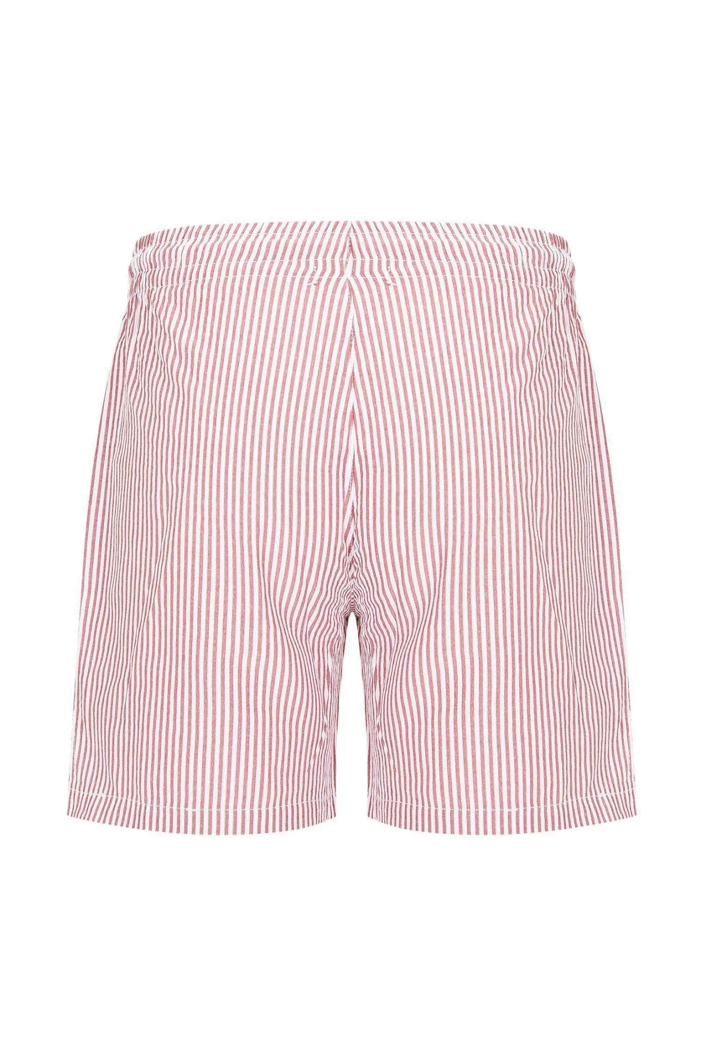 Lightweight Striped Shorts - Burgundy