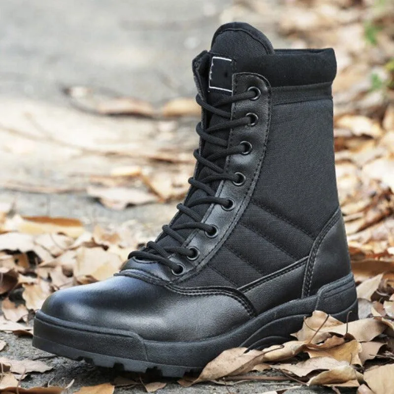 Men Outdoor Leather Military Boots