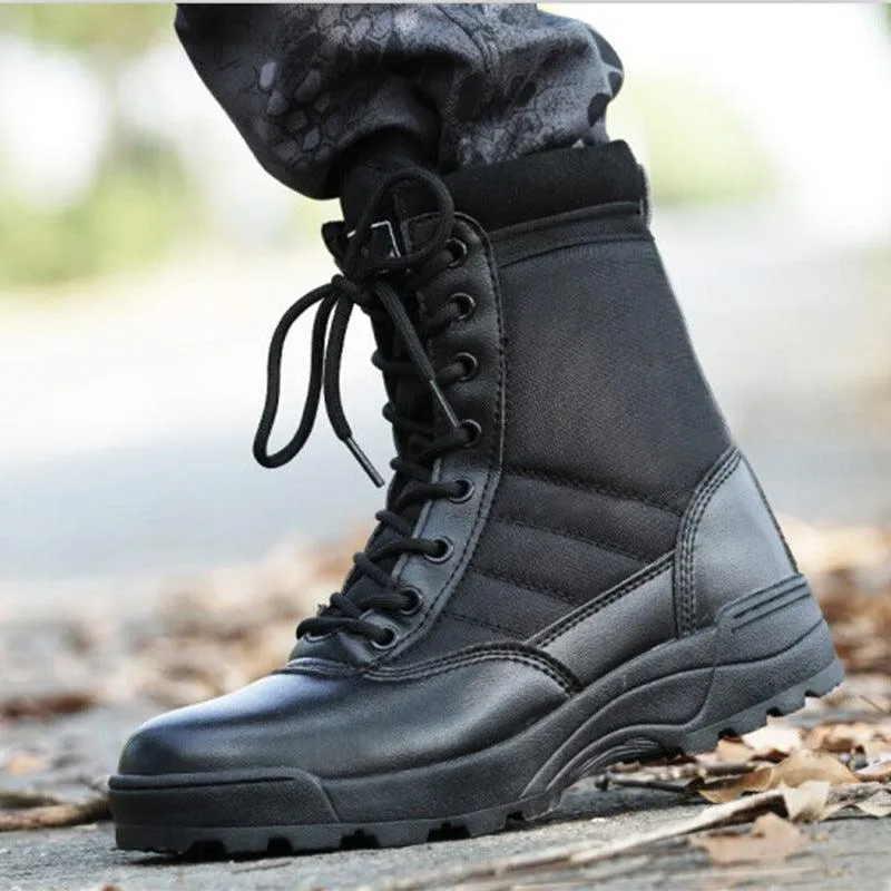 Men Outdoor Leather Military Boots