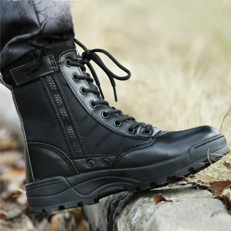 Men Outdoor Leather Military Boots