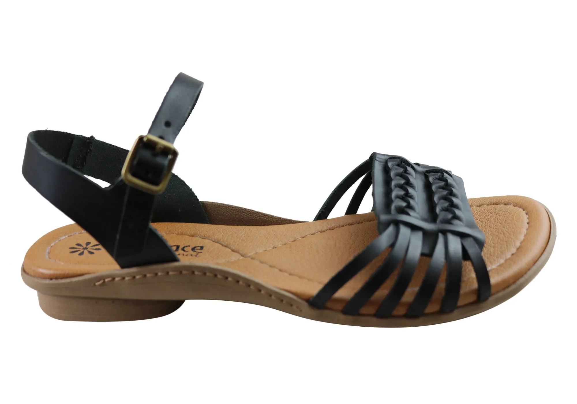 New Face Milena Womens Comfortable Leather Sandals Made In Brazil