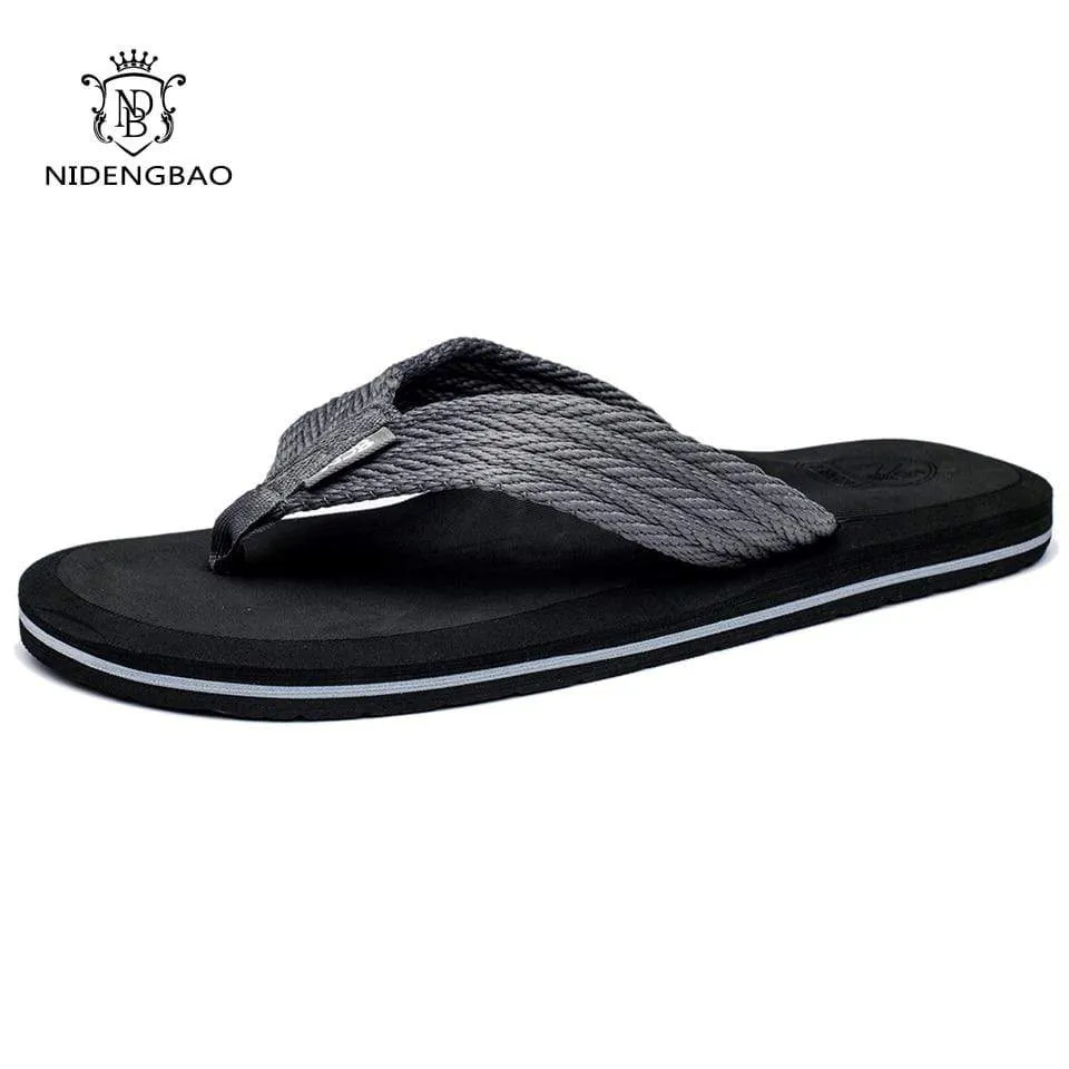 NIDENGBAO Black Flip Flops