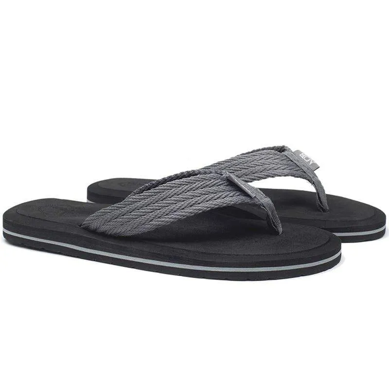 NIDENGBAO Black Flip Flops