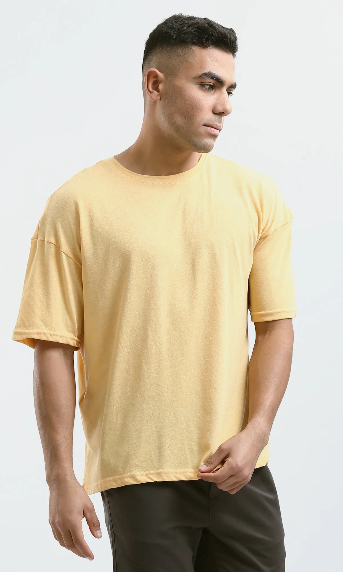 O188729 Lightweight Heather Light Yellow Summer Tee