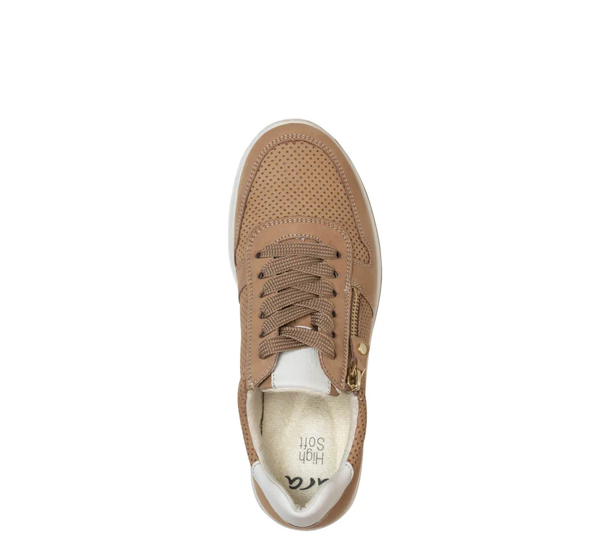 Opal Women's Perforated Zip Sneaker - Sand 08