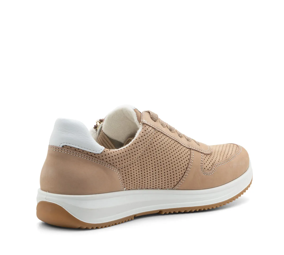 Opal Women's Perforated Zip Sneaker - Sand 08