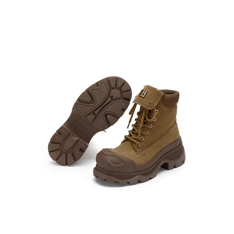 Phantom Butterfly Mechanical Sole Outdoor Casual Boots Brown