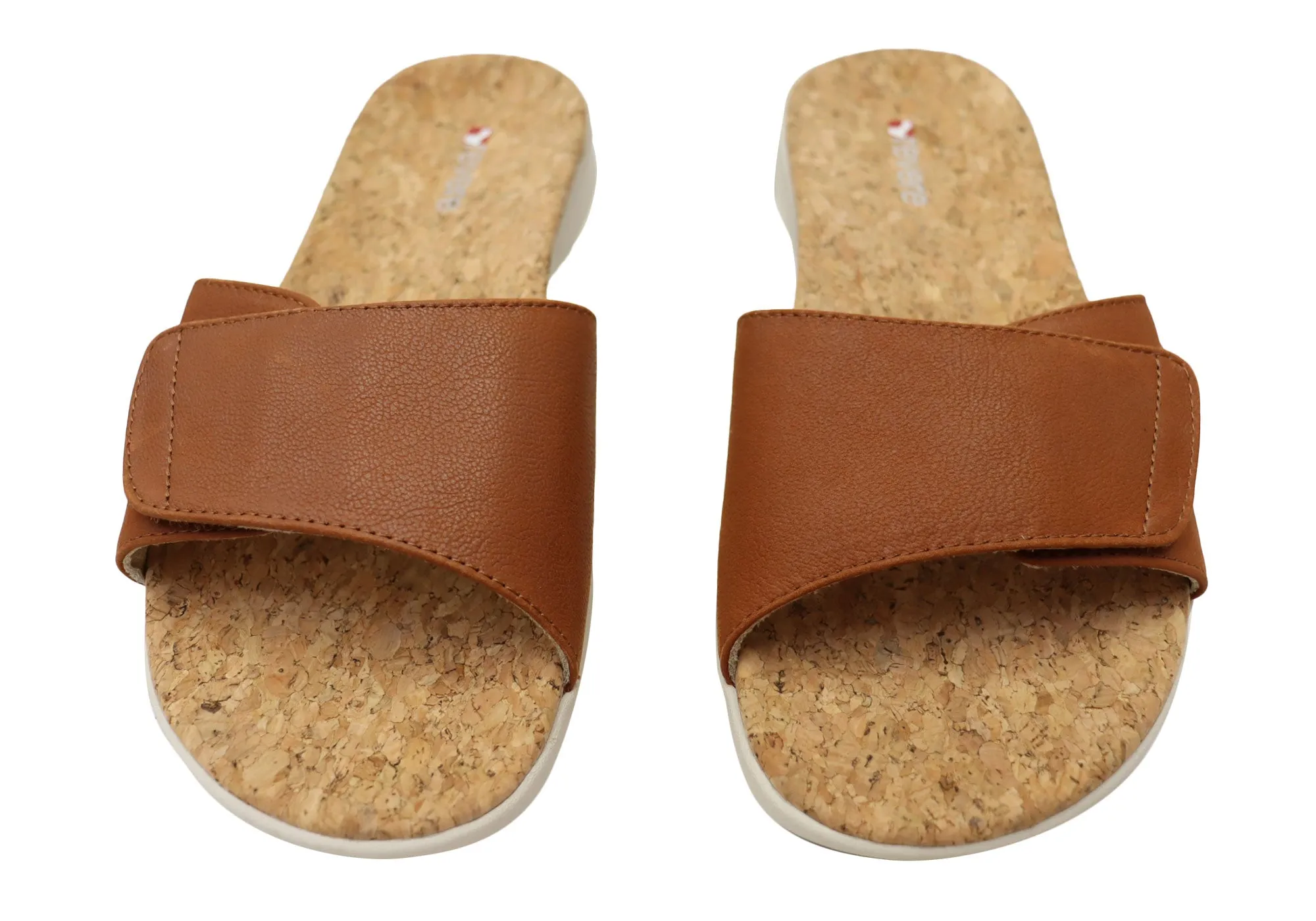 Revere Macau Womens Comfortable Leather Slides Sandals