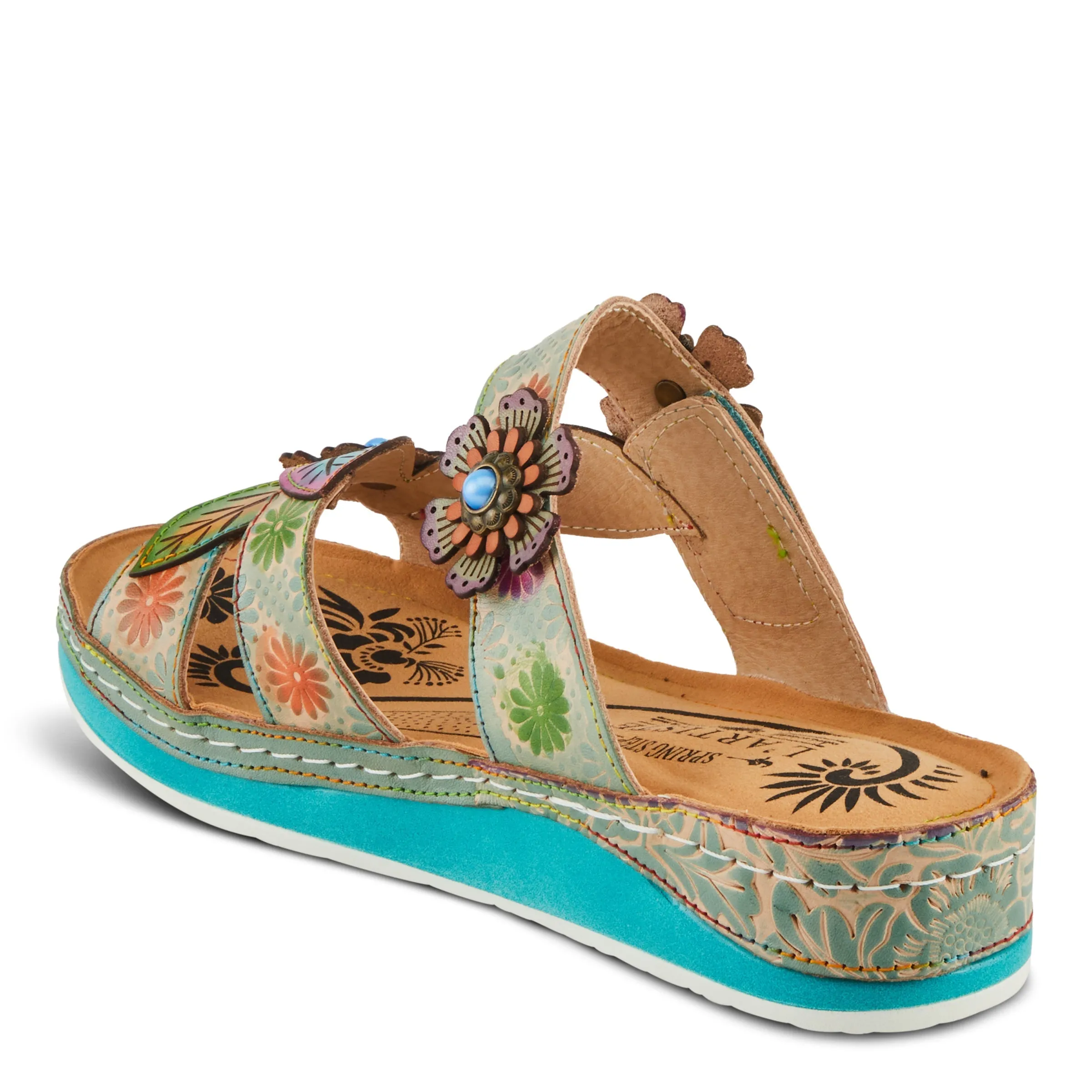 Spring Step Shoes L'Artiste Pillow-Soft Women's Comfortable Floral Sandals