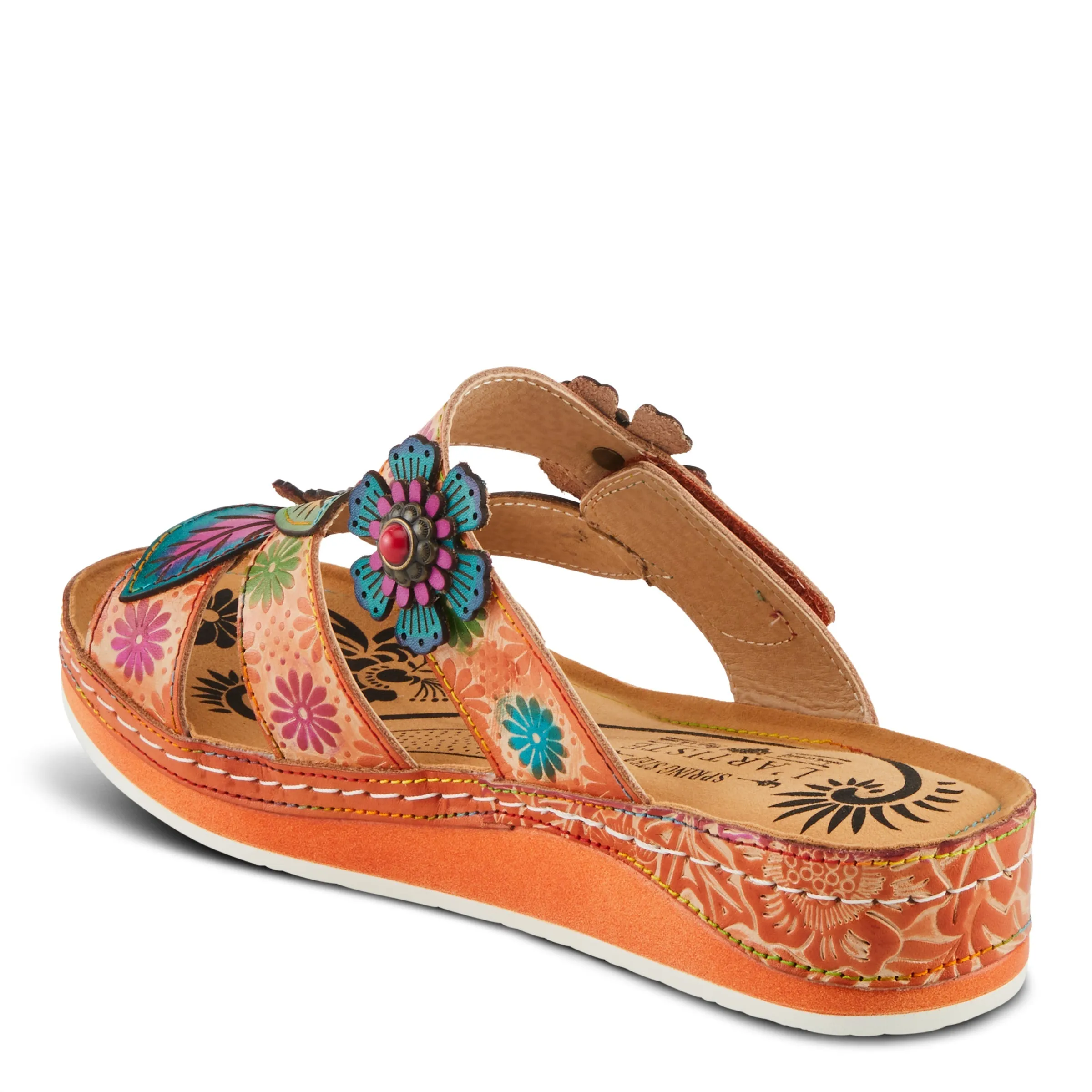 Spring Step Shoes L'Artiste Pillow-Soft Women's Comfortable Floral Sandals