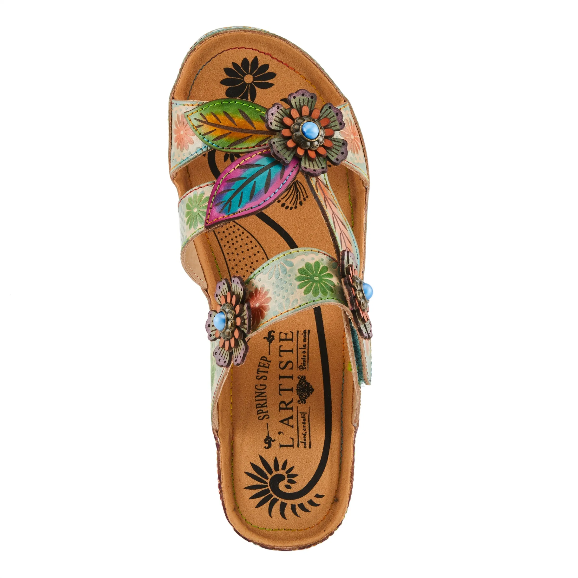 Spring Step Shoes L'Artiste Pillow-Soft Women's Comfortable Floral Sandals