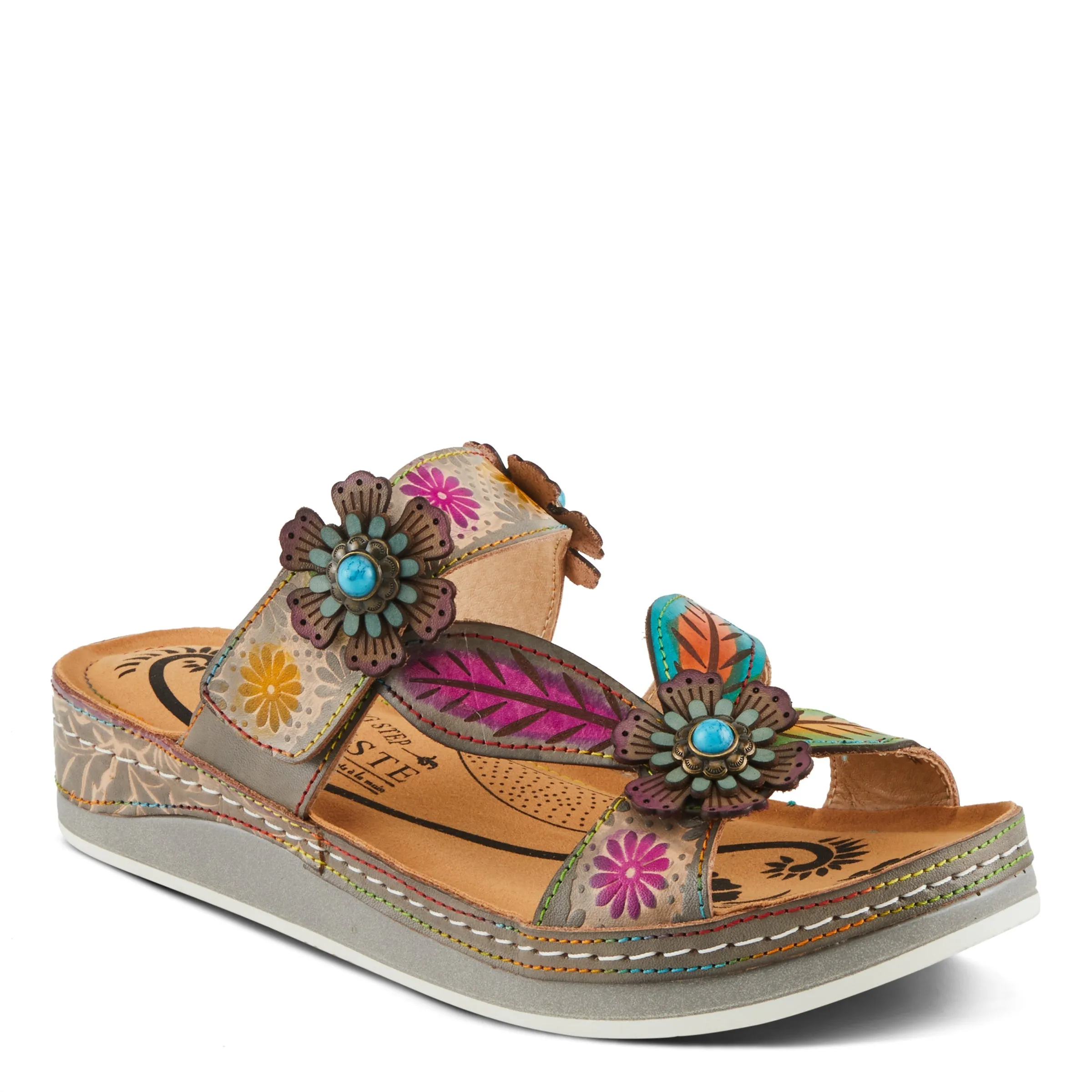 Spring Step Shoes L'Artiste Pillow-Soft Women's Comfortable Floral Sandals