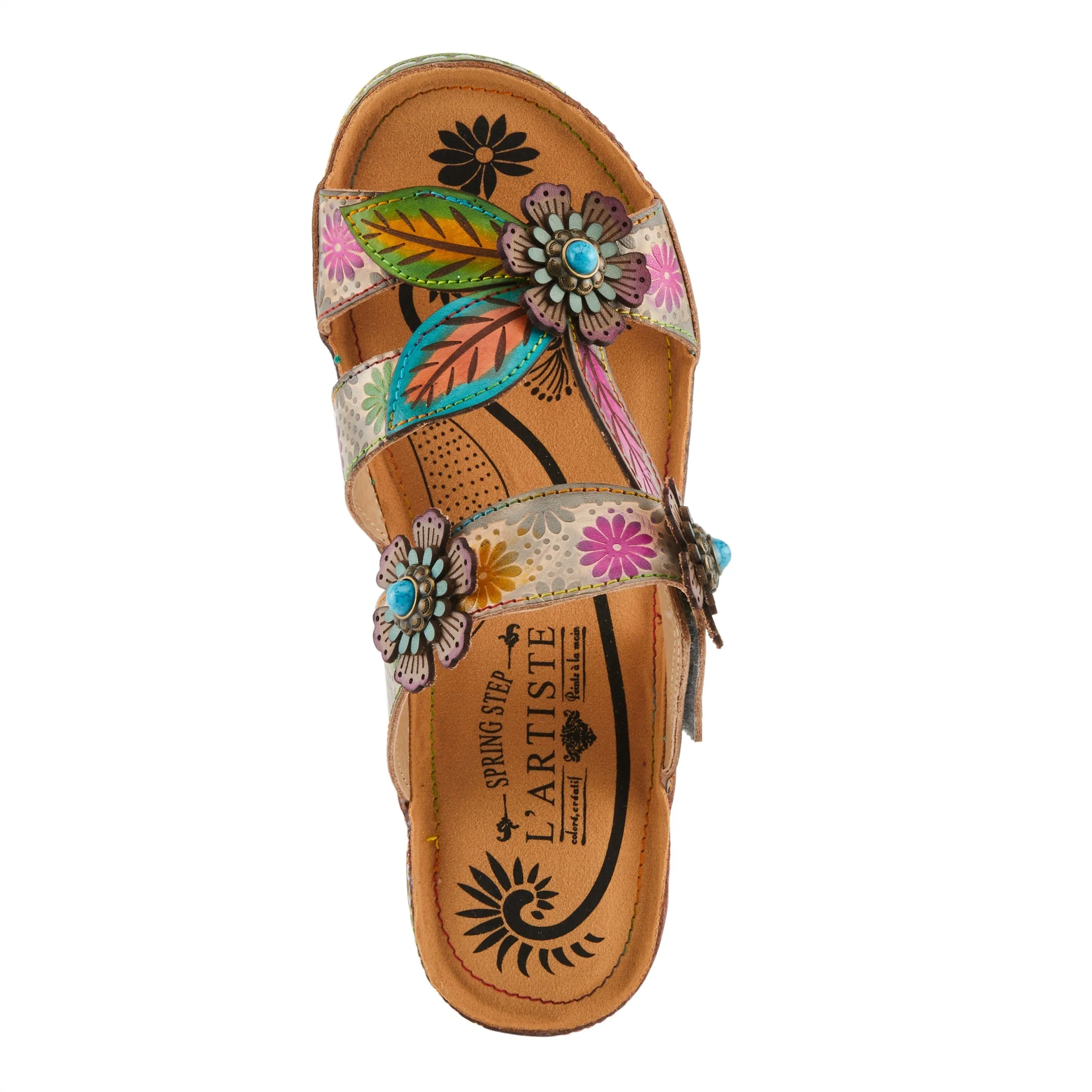 Spring Step Shoes L'Artiste Pillow-Soft Women's Comfortable Floral Sandals