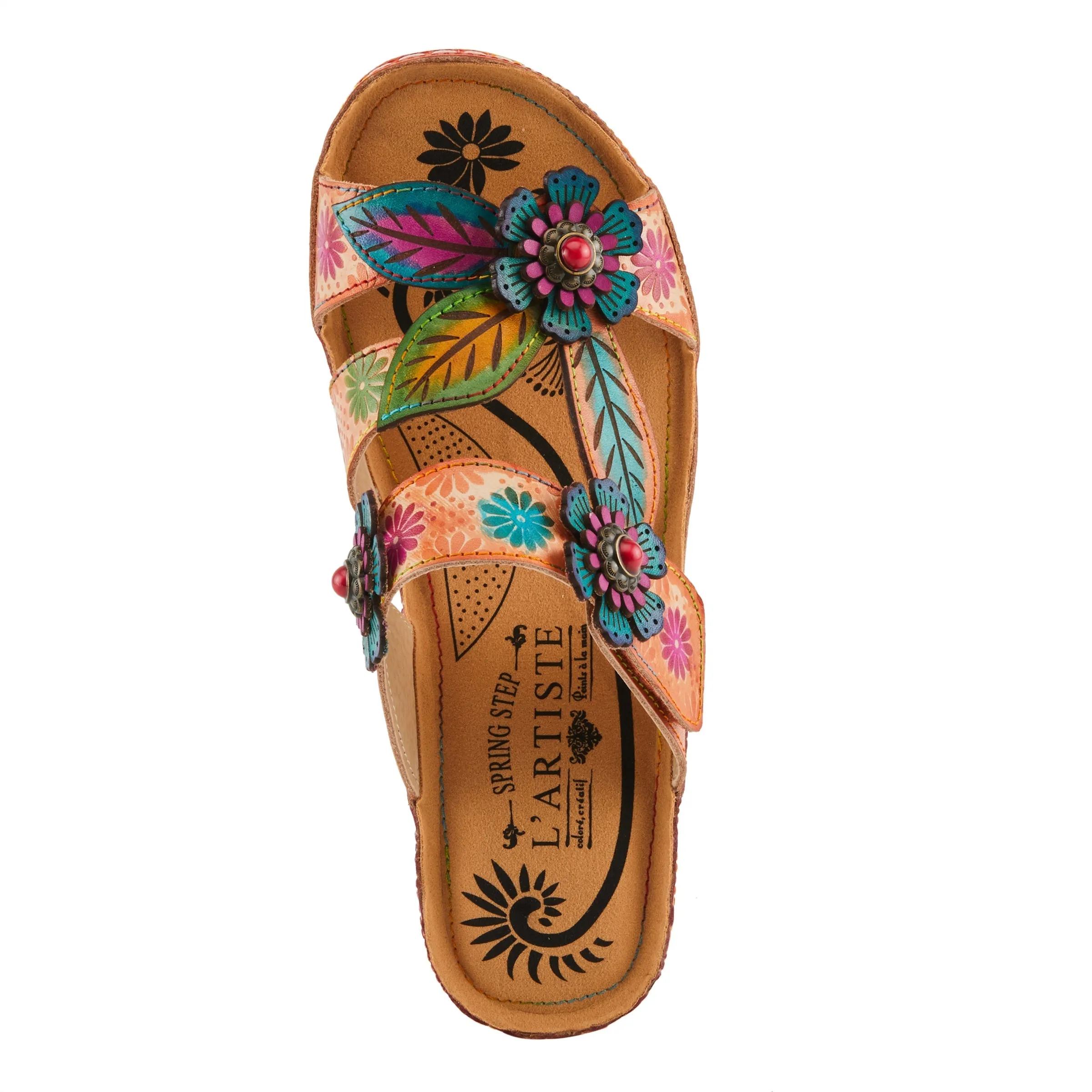 Spring Step Shoes L'Artiste Pillow-Soft Women's Comfortable Floral Sandals