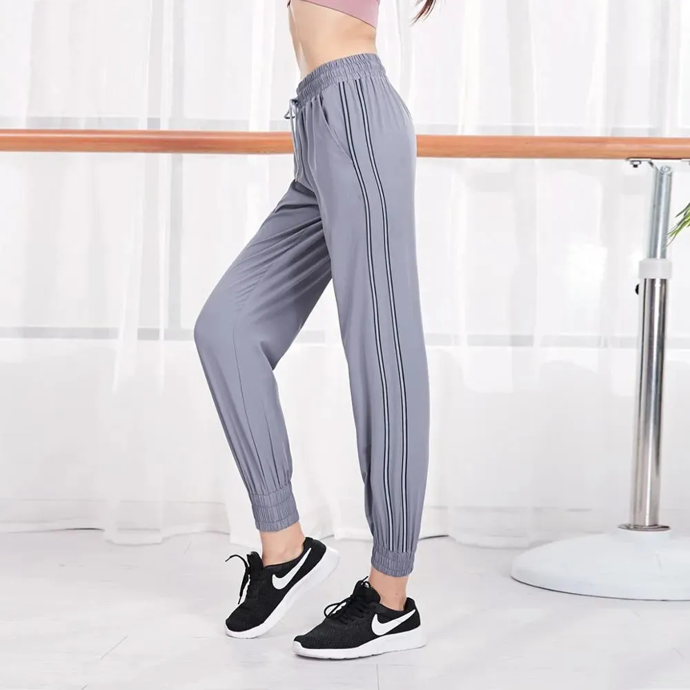 Stripe Quick Dry Reflective Outdoor Sweatpants