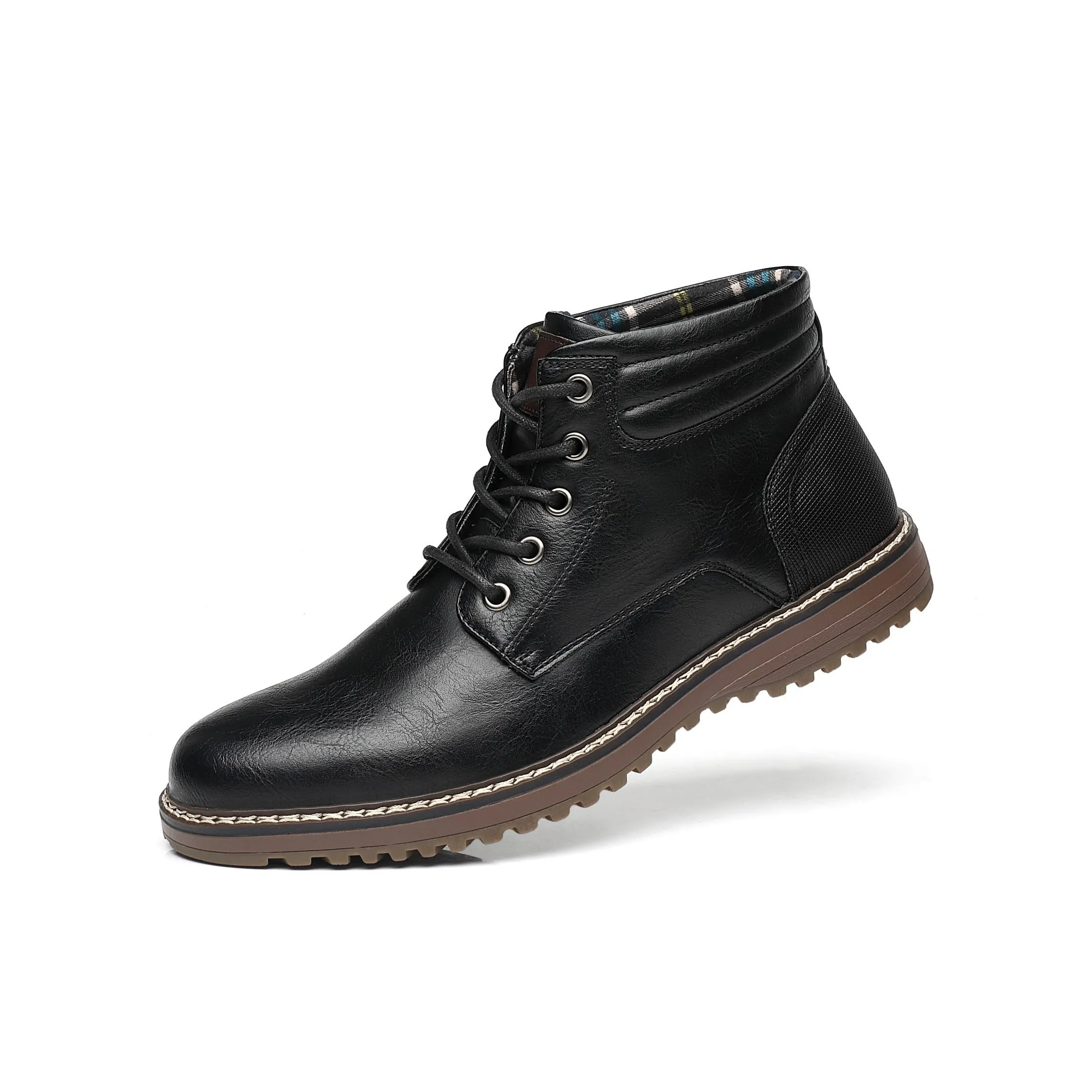 West Louis™ Luxury Handmade Leather Office Ankle Boots