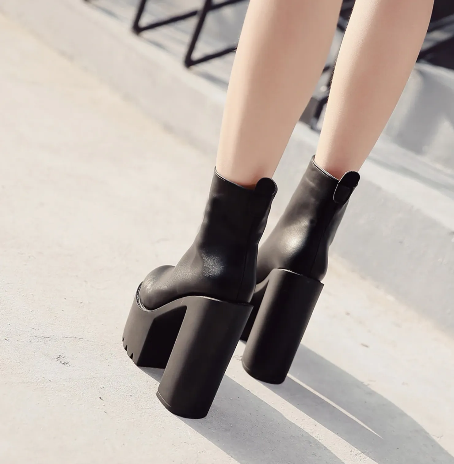 Women's Spring/Autumn Square Heels Ankle Boots